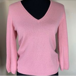 Pink V-Neck Women's Sweater
